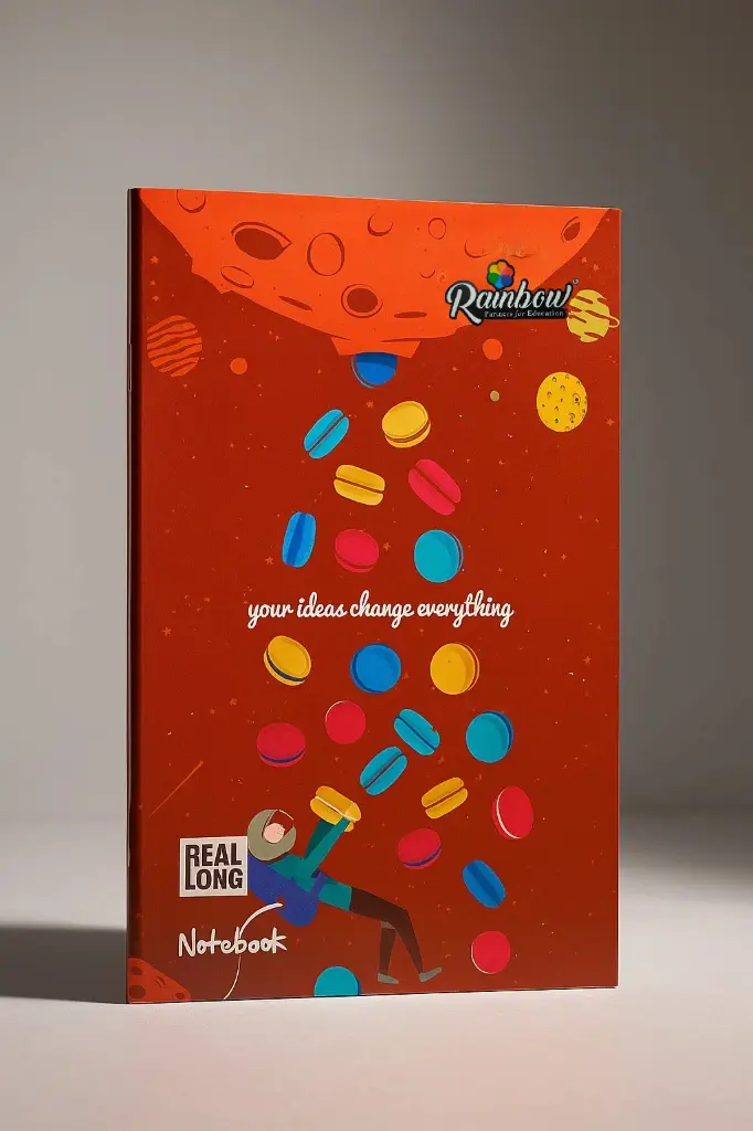 Rainbow Real Long Notebook (72 Pages) Pack of 3